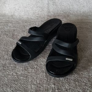 Crocs Sandals size W7 Black